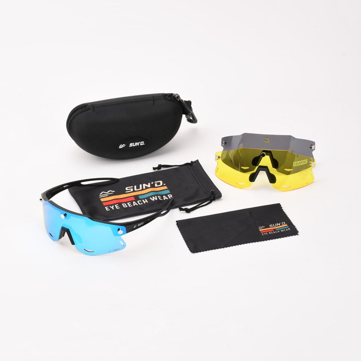 SUN’D Ice Blue Mirror – Occhiali Sportivi con Lenti Magnetiche UV400